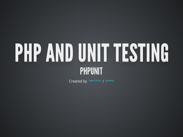 PHP and Unit Testing – PHPUnit – Survey