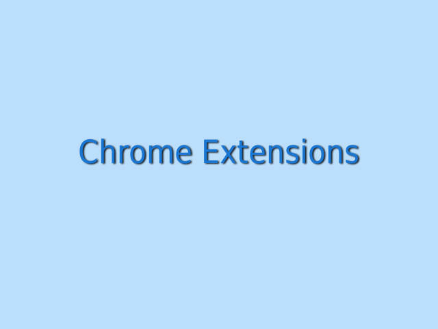 Chrome Extensions – Basics – Manifest