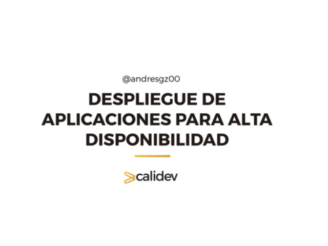 calidev-alta-disponibilidad