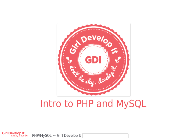 Intro to PHP and MySQL