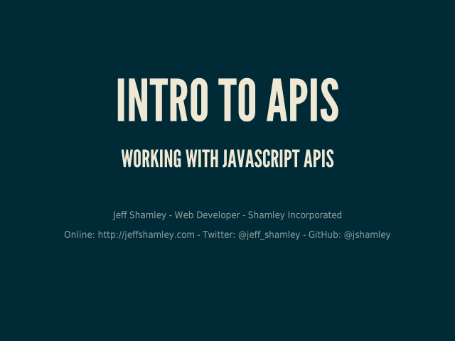 Intro to APIs – Working with JavaScript APIs – What is an API?