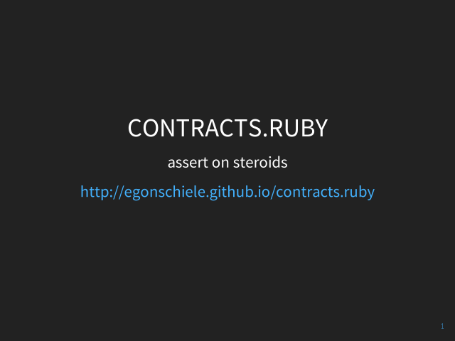 contracts.ruby – 1. What is it and what it offers – 2. Basic usage