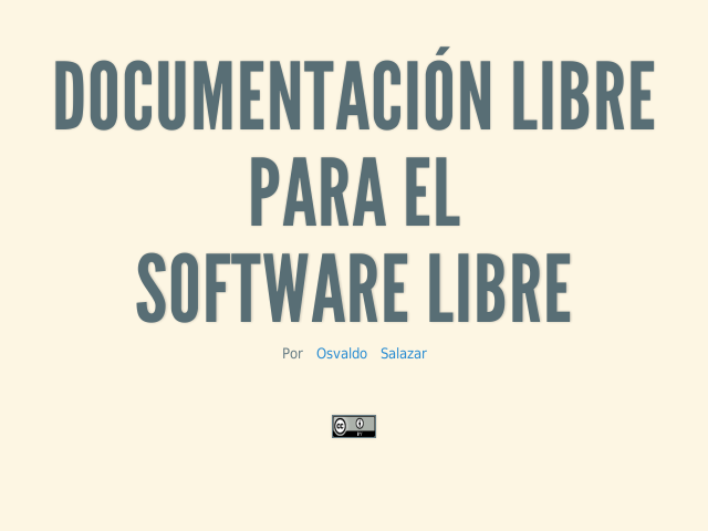 Documentación libre – para el – software libre