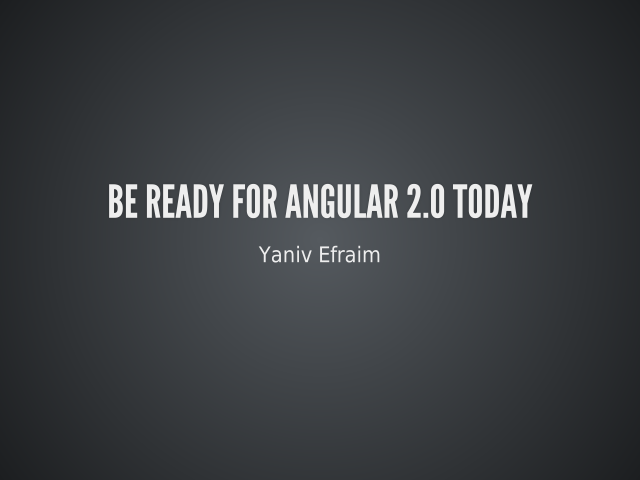 BE READY FOR ANGULAR 2.0 TODAY – What Do We Want From Our Component? – Recap - item-list Component