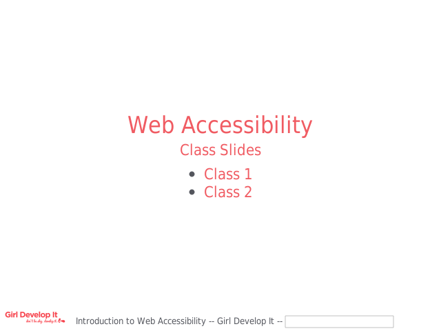 Web Accessibility