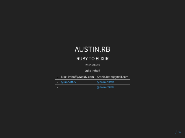 Austin.RB – Ruby to Elixir – Overview