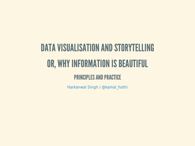 Data visualisation and Storytelling – Or, why information is beautiful – Origins of data