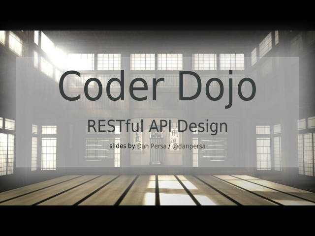 Coder Dojo – RESTful API Design