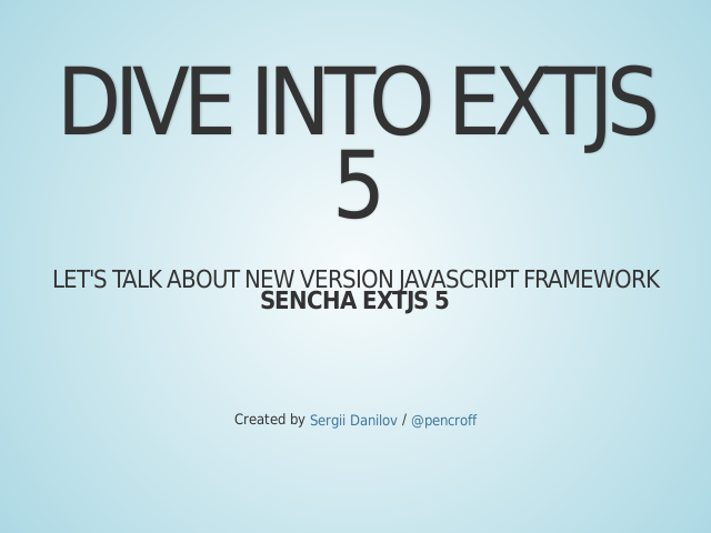 Dive into ExtJs 5 – Class-based approach – Model