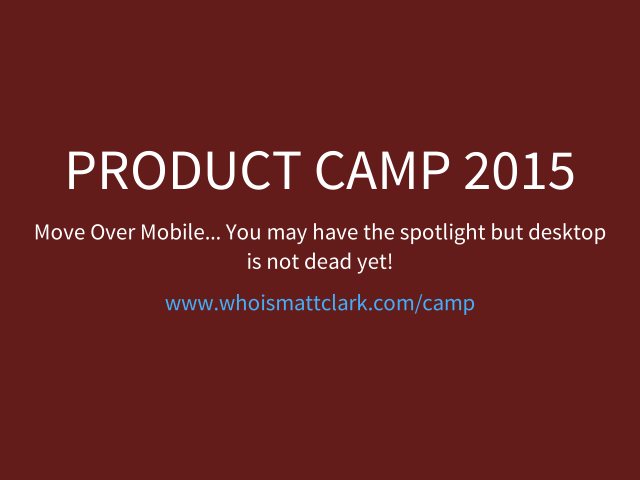 Product Camp 2015 – Survey Time!