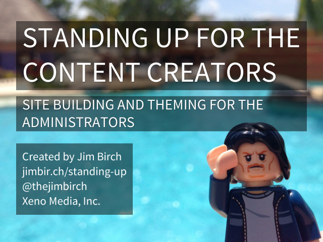 Standing up for the Content Creators – Site building and theming for the administrators – Another view, listing them all on one page