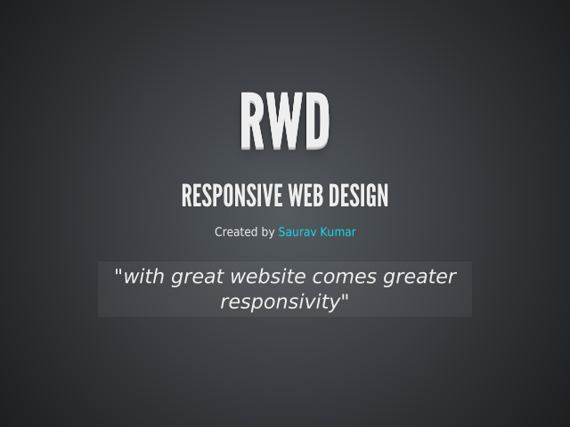 RWD – Responsive Web Design – Content