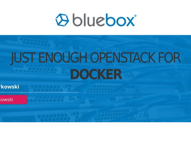 Just Enough Openstack for Docker