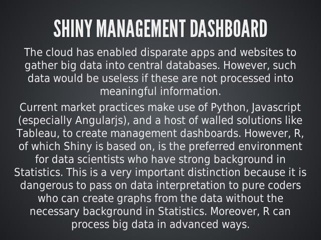 Shiny Management Dashboard