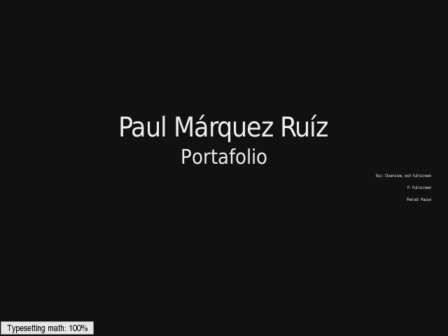 Paul Márquez Ruíz – Portafolio – About