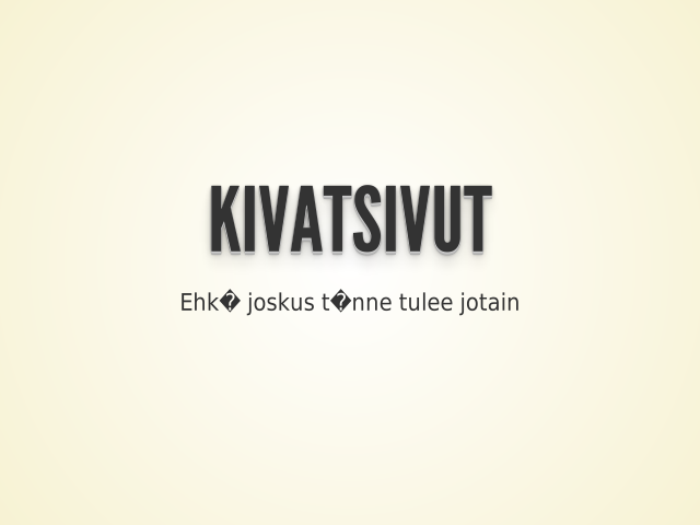 Kivatsivut – VERKKOPROTOKOLLIA