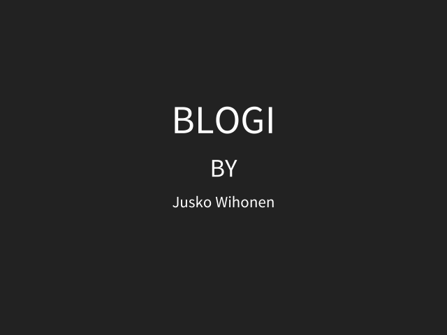 BLOGI	 – 	By	 – 	Viikko 2