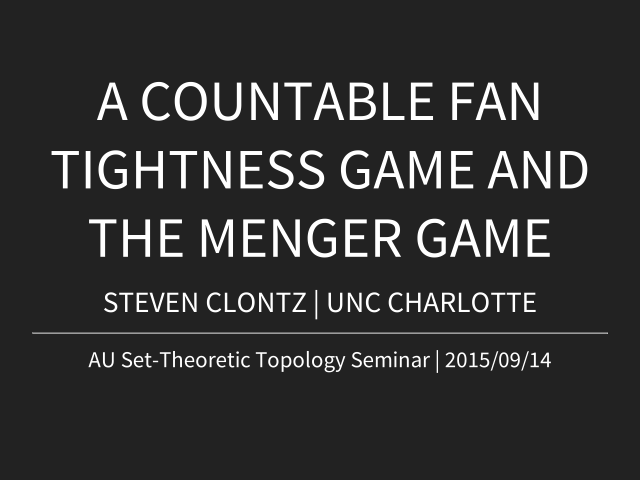 Selection Properties and Games – Selective Separability – Countable Fan Tightness