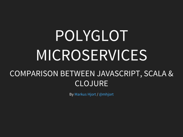 Polyglot Microservices – Comparison between Javascript, Scala & Clojure – Build tools