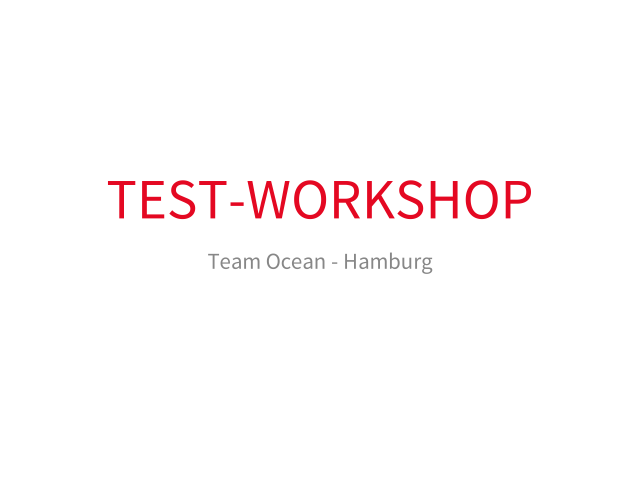 test-workshop – Test types – test pyramide