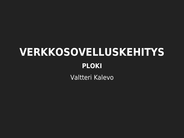 Verkkosovelluskehitys – Blogimerkintä 2 (3.9.2015) – Verkkoprotokollat