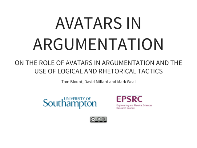 Avatars in Argumentation – Use of Avatars – Avatars and Argument: Audience