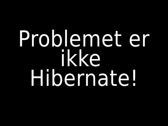 Problemet er ikke Hibernate! – 1 – 2