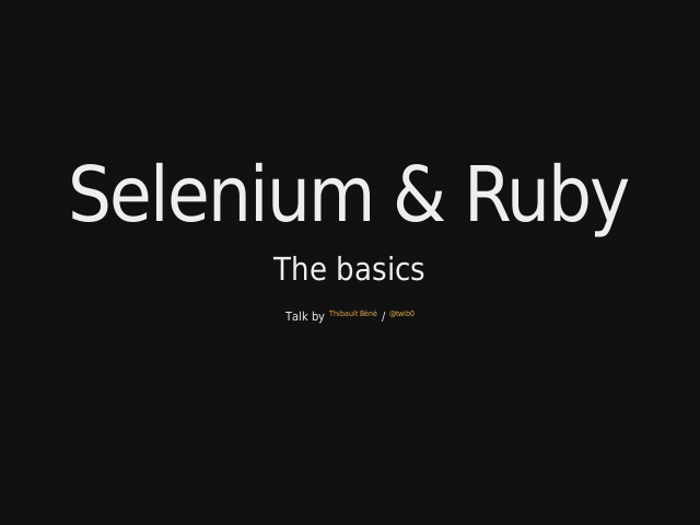 Selenium & Ruby – The basics – What is Selenium ?