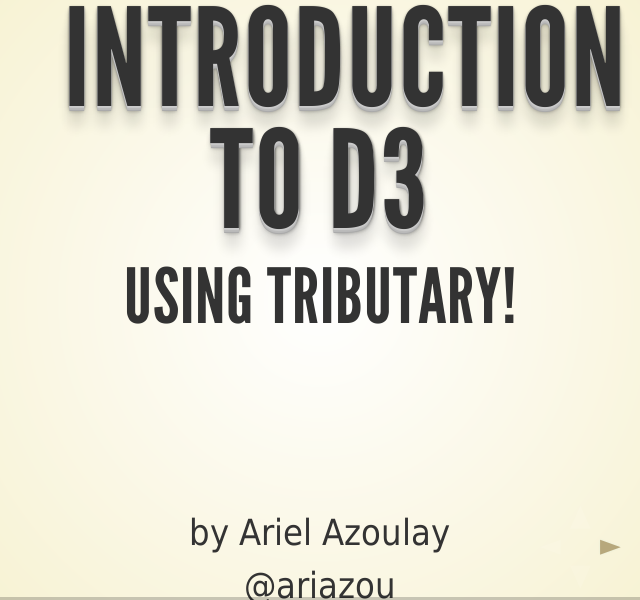 Introduction to d3 – using Tributary! – Essentials