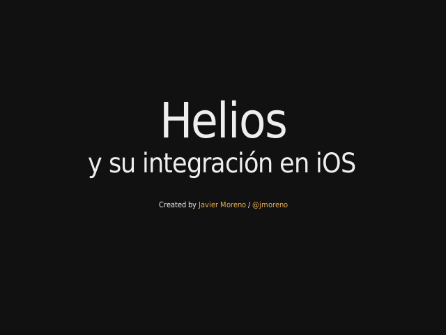 Helios – y su integración en iOS – ¿Es @mattt una persona o una legión?