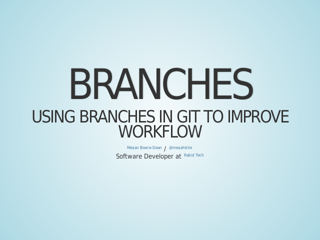 Branches – Using branches in Git to improve workflow