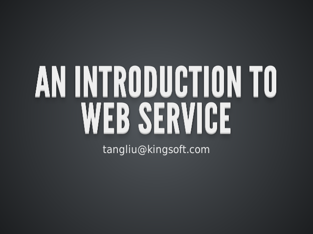 An Introduction To Web Service