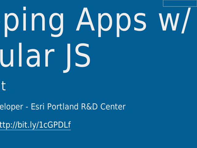Mapping Apps w/ Angular JS – Patrick Arlt