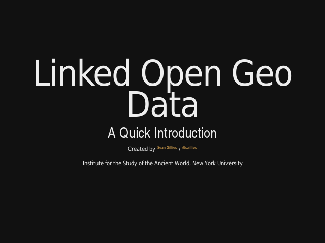 Linked Open Geo Data – A Quick Introduction