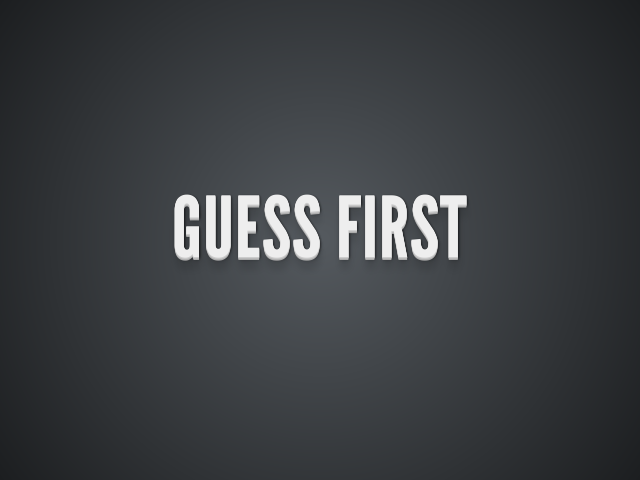 Guess First – CHARACTERS – Writing