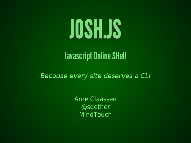 JOSH.js – Javascript Online SHell